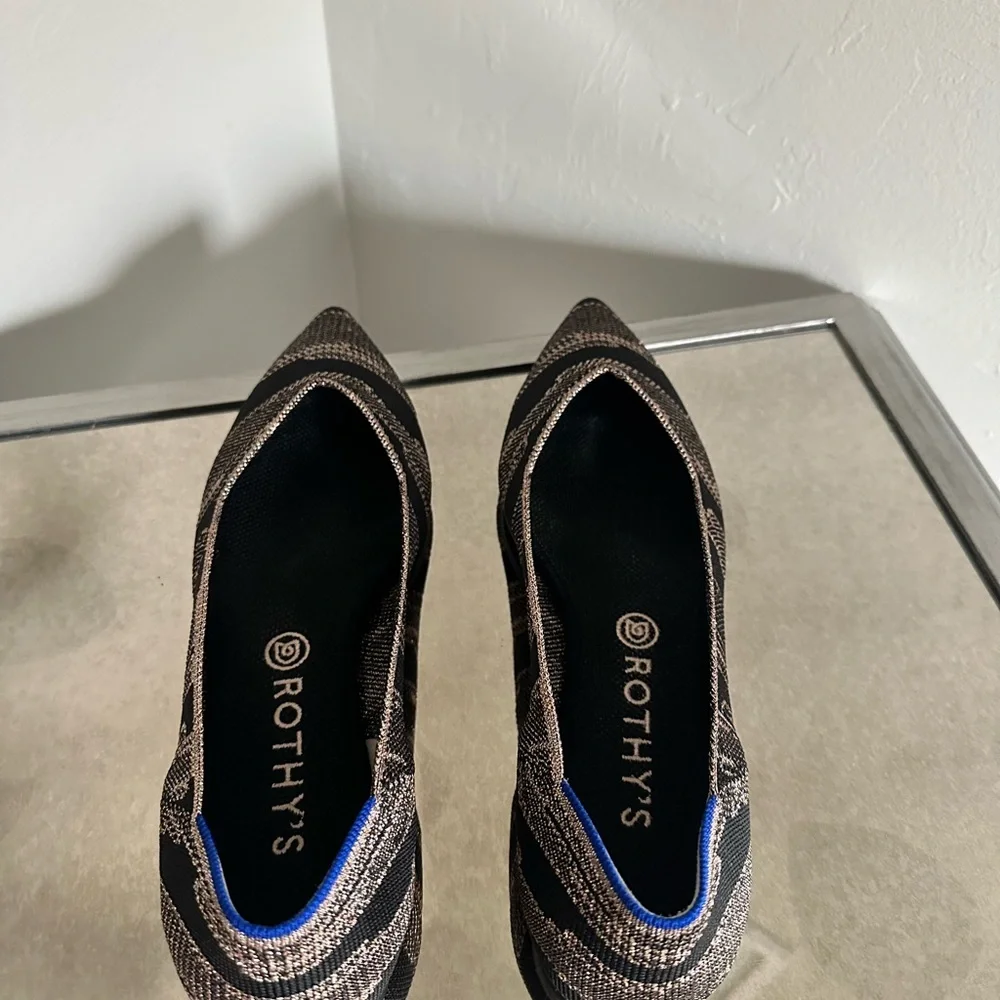 Rothys Golden Shimmer Point Flats